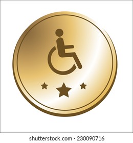 disabled illustration over white color background