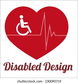 disabled illustration over white color background