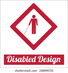 disabled illustration over white color background