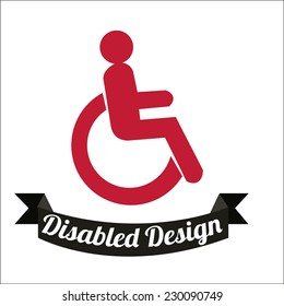 disabled illustration over white color background