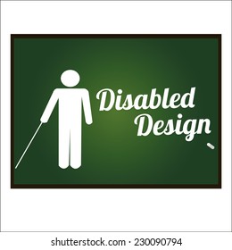 disabled illustration over white color background