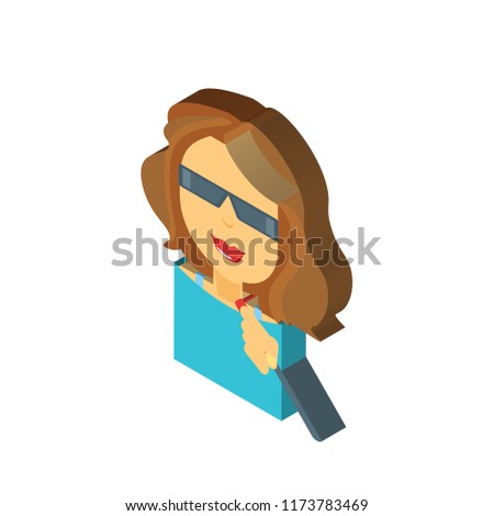 Disabled isometric left top view 3D icon