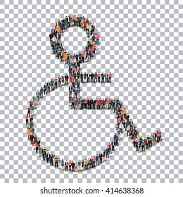 Disabled  Isometrick People   3d