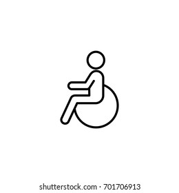 disabled line black icon