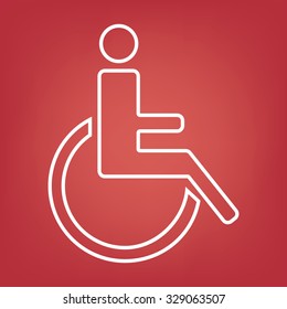 Disabled line icon