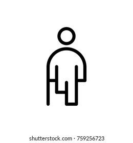 Disabled line icon. High quality black outline logo for web site design and mobile apps. Vector illustration on a white background.