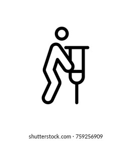 Disabled line icon. High quality black outline logo for web site design and mobile apps. Vector illustration on a white background.