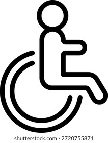 Vector de ilustración de icono de línea deshabilitada