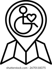 Diseño de icono de Vector de línea deshabilitado