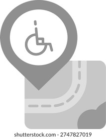Disabled Line vector Icon Design