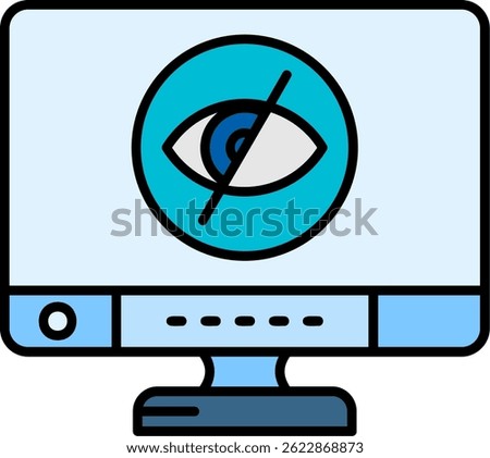 Disabled Line vector Icon Design