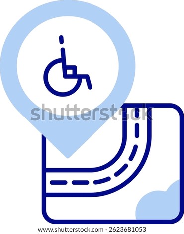 Disabled Line vector Icon Design