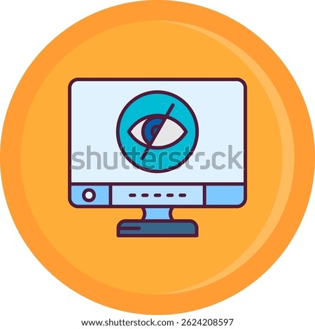 Disabled Line vector Icon Design