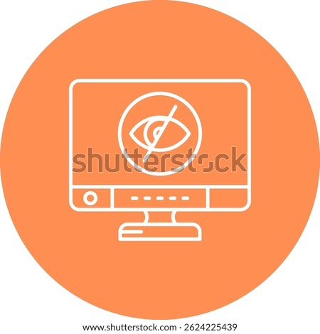 Disabled Line vector Icon Design