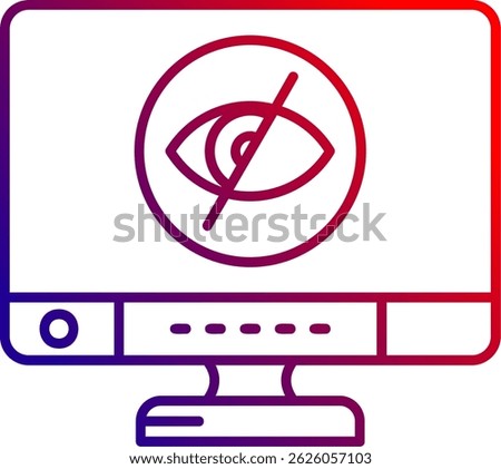 Disabled Line vector Icon Design
