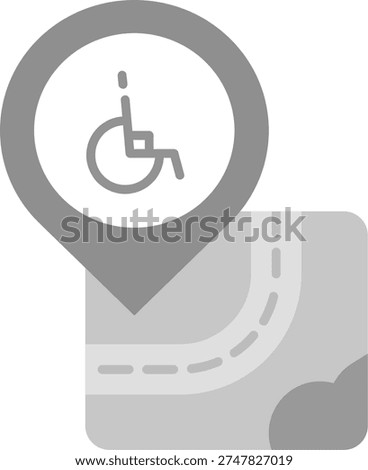 Disabled Line vector Icon Design