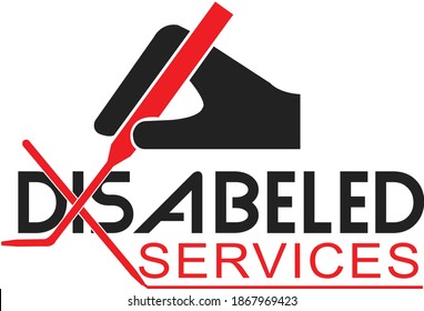 Disabled Logo with Cross Mark 