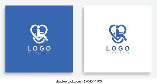 Logotipo del símbolo del icono de amor desactivado. Diseño vectorial de la plantilla de iconos de logotipo moderno