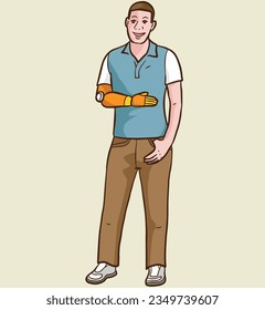Disabled Man With Disability Arm
