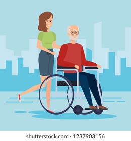 Disabled old man design