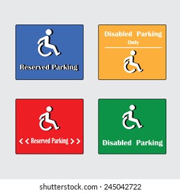 disabled park sign,disabled concept.vector illustrator  