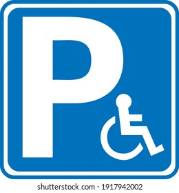 Disabled Parking blue sign board