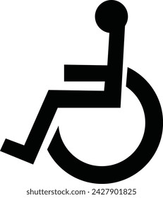 Disabled Parking Sign Vector Educational Icon