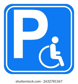 Disabled parking sign Vector Illustration