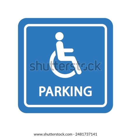 disabled parking sign vector illustration