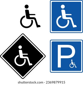 Disabled Parking Signs, Parking Icons