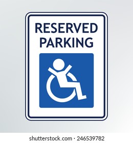 disabled parking sign.vector illustration.