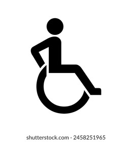 Disabled patient line icon. Linear style sign for mobile concept and web design. Disabled person line vector icon.