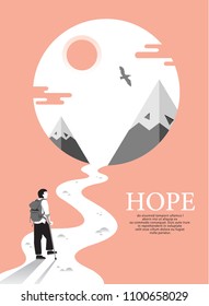 Disabled people, hope, broken legs, Strong heart, keep walking.