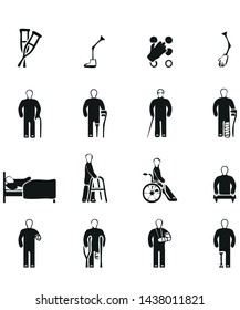 
Disabled People Icons vector symbol icon