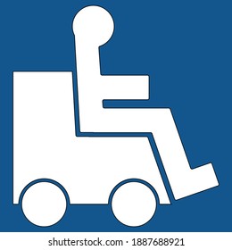 the Disabled people slope signs