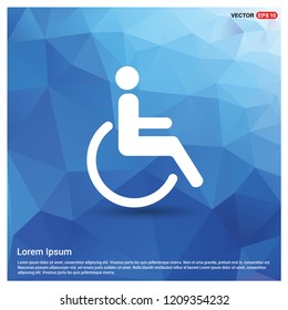 Disabled person icon - Free vector icon