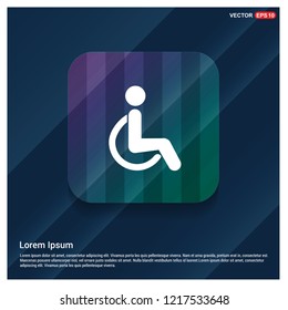 Disabled person icon - Free vector icon