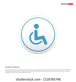 Disabled person icon Hexa White Background icon template - Free vector icon