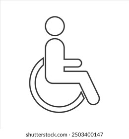 Disabled person icon on a white background