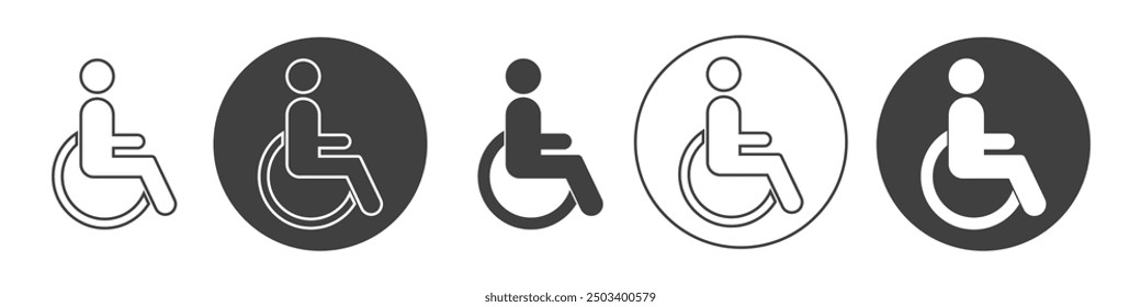 Disabled person icon on a white background