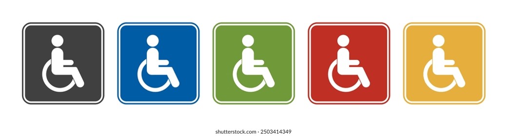 Disabled person icon on a white background