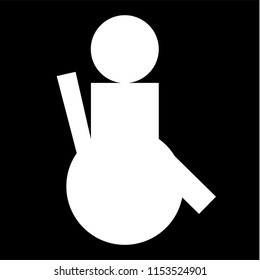 Disabled person icon, vector 