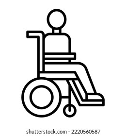 Disabled Person icon vector image. Can also be used for web apps, mobile apps and print media.
