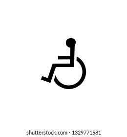 disabled person icon vector. disabled person sign on white background. disabled person icon for web and app