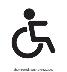 Symbol für eine Person deaktiviert. Vektorsymbol