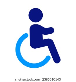 Disabled person on wheelchair. Toilet sign, Paralympic Sporting, handicap disability friendly, handicapped access signs. Elderly people using wheelchair.