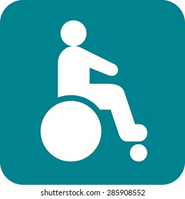 Disabled person, paralyze icon vector image. Can also be used for healthcare and medical. Suitable for mobile apps, web apps and print media.