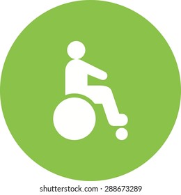 Disabled person, paralyze icon vector image. Can also be used for healthcare and medical. Suitable for mobile apps, web apps and print media.