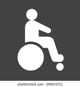 Disabled person, paralyze icon vector image. Can also be used for healthcare and medical. Suitable for mobile apps, web apps and print media.