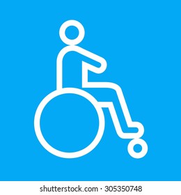 Disabled person, paralyze icon vector image. Can also be used for healthcare and medical. Suitable for mobile apps, web apps and print media.